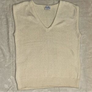 Men's Sweetree 80s/90 Vintage Cream Sweater Vest